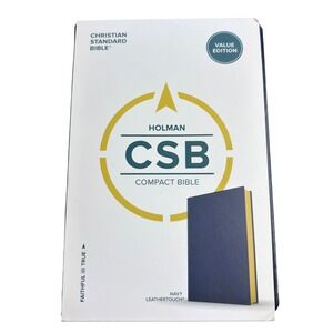Holman CSB Compact Bible Navy LeatherTouch Christian Standard Bible New
